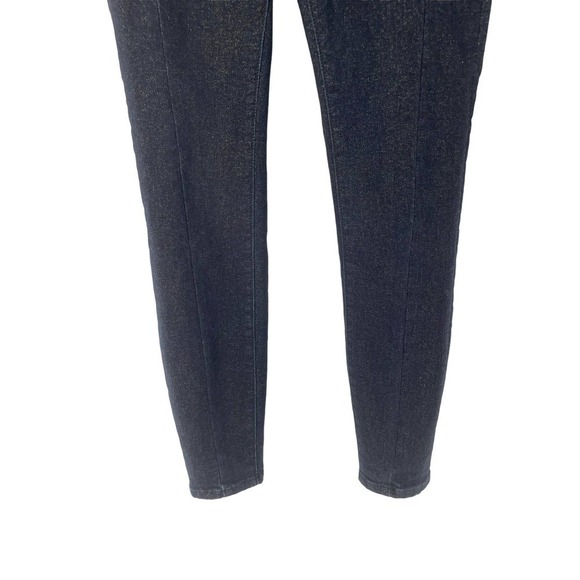Anthropologie PILCRO HIGH RISE DENIM LEGGINGS WITH METALLIC SHEEN - Picture 6 of 9